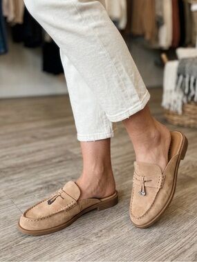 Lucky Brand Men's Suede Slip-On Loafers in Light Brown